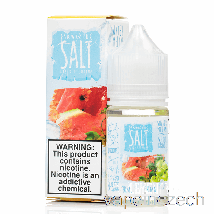 Ledový Meloun Bílé Hroznové Víno - Mleté ​​soli - 30ml 25mg Vape Bez Nikotinu